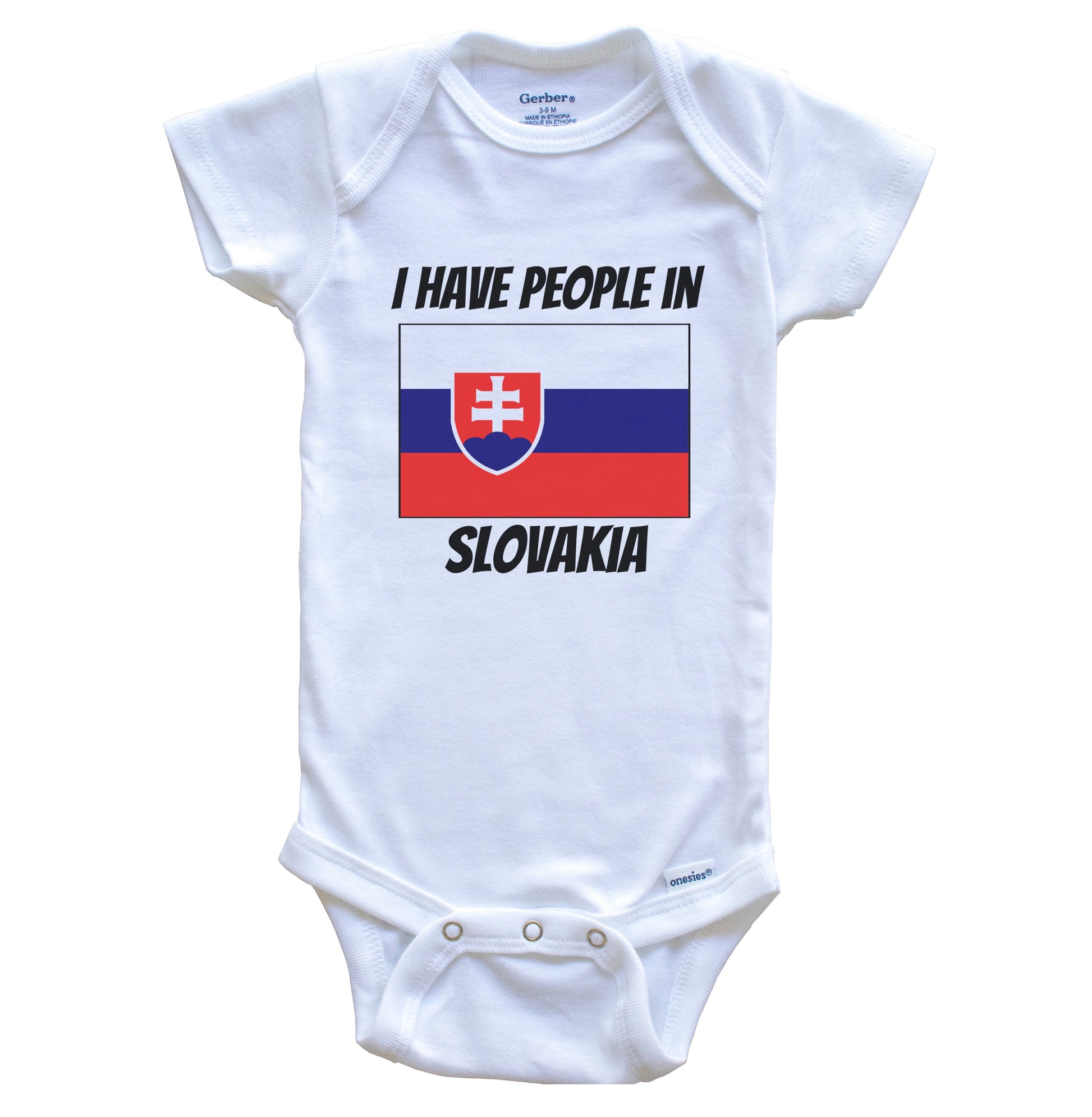 Slovakian Flag I Have People In Slovakia Baby Bodysuit