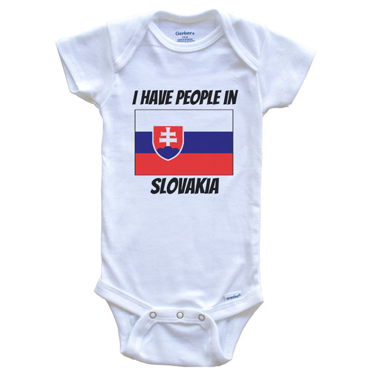 Slovakian Flag I Have People In Slovakia Baby Bodysuit