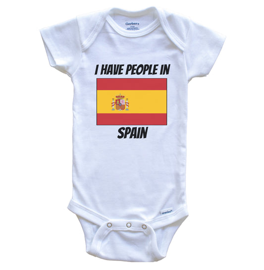 Spanish Flag I Have People In Spain Baby Bodysuit