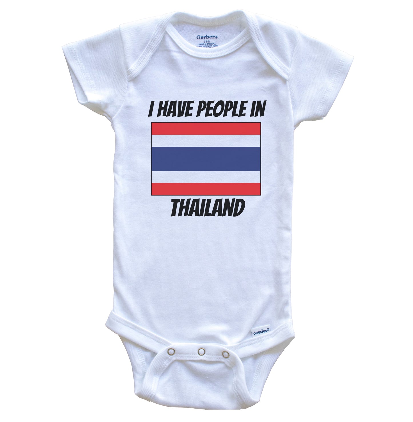 Thai Flag I Have People In Thailand Baby Bodysuit