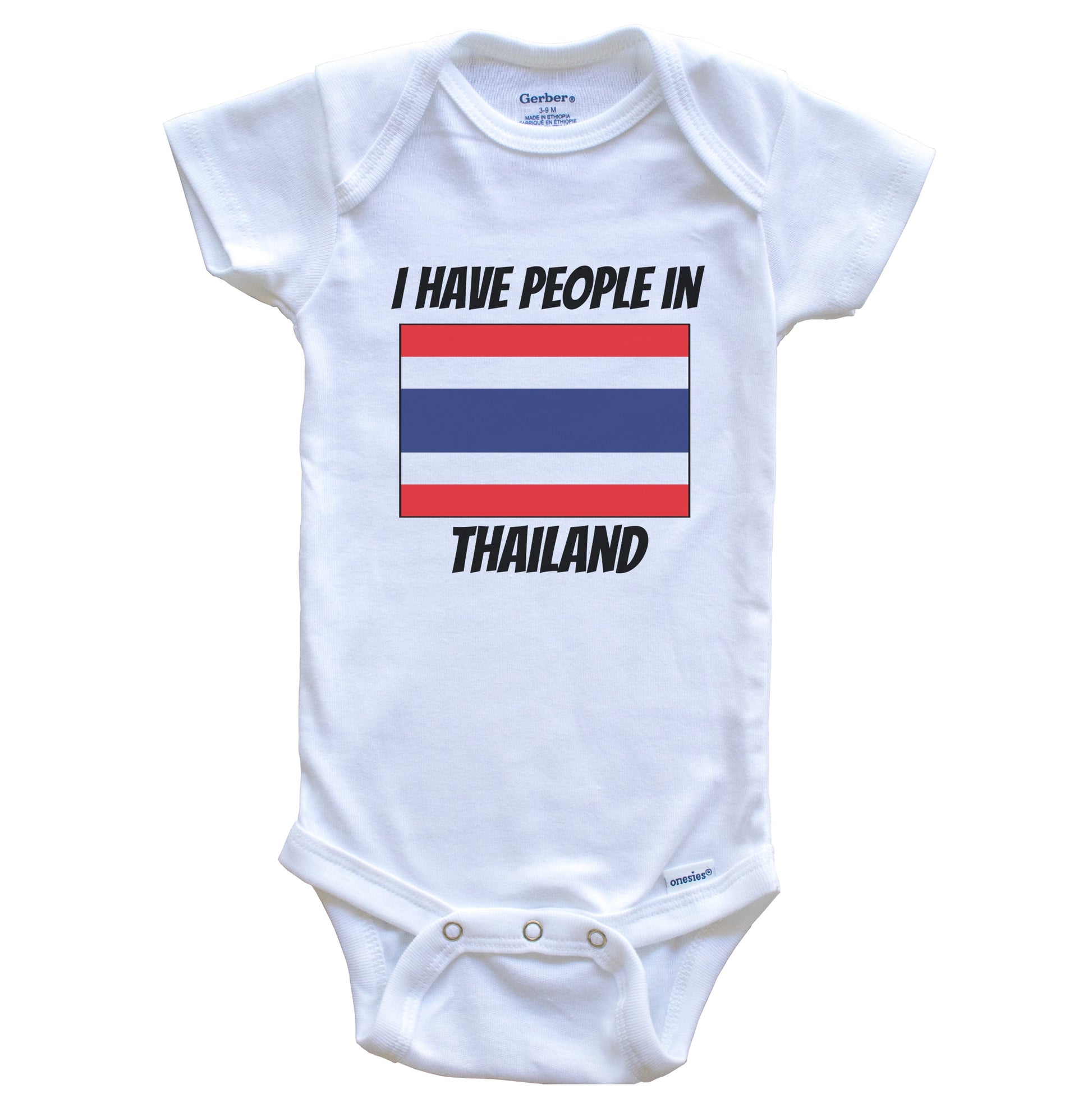 Thai Flag I Have People In Thailand Baby Bodysuit