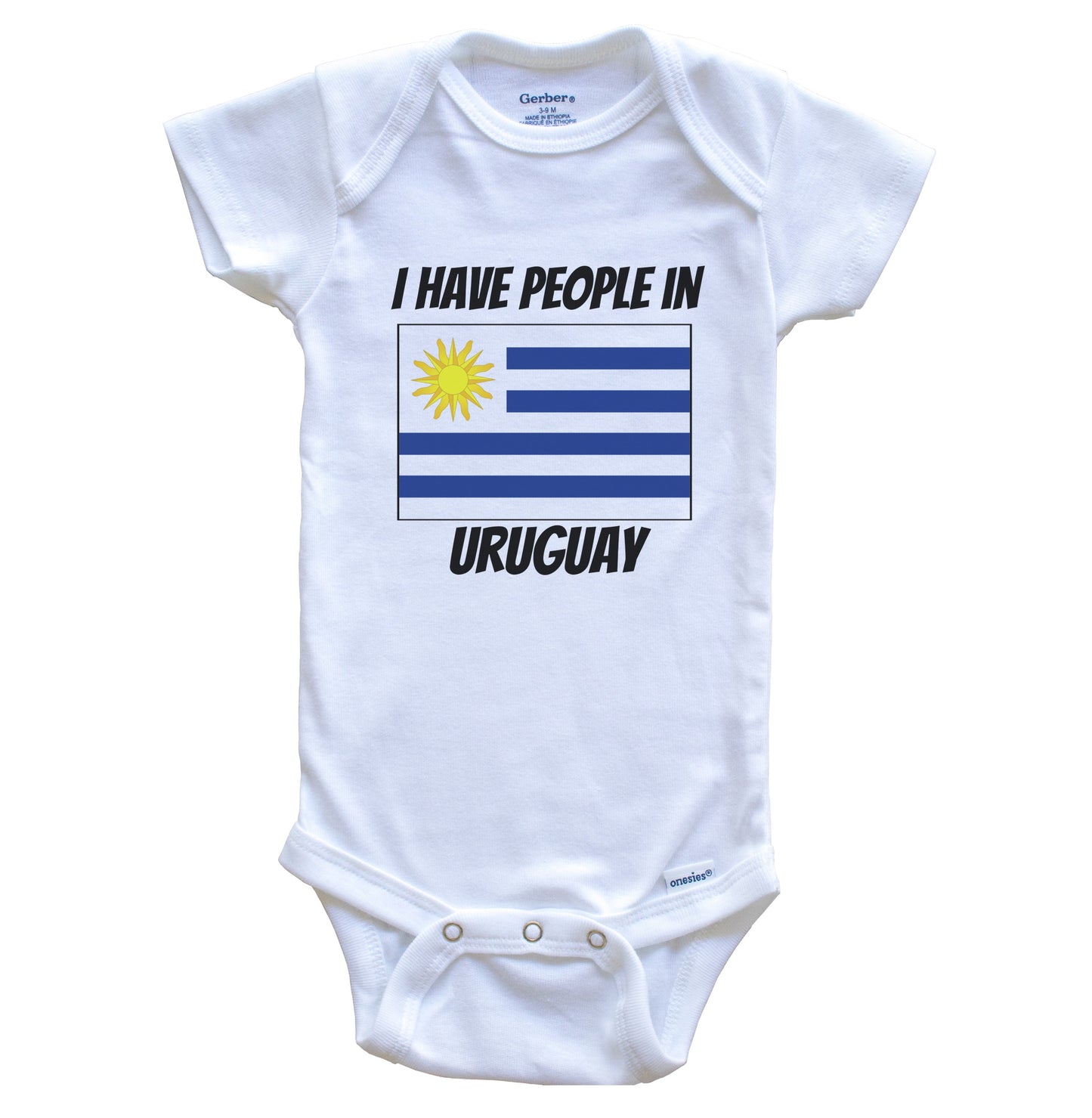 Uruguayan Flag I Have People In Uruguay Baby Bodysuit