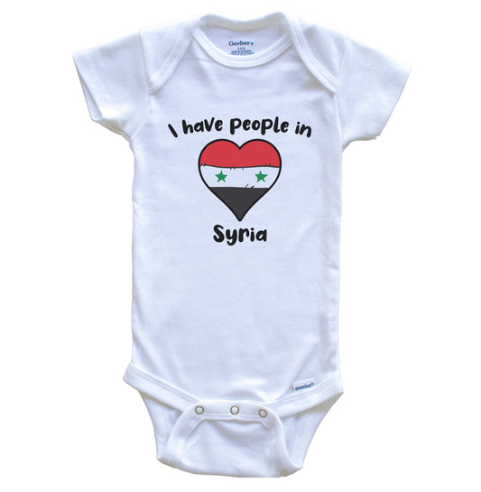 Syrian Flag Heart I Have People In Syria Baby Bodysuit