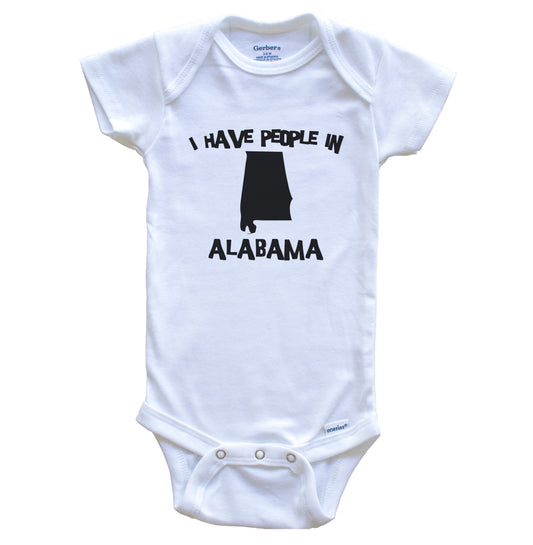 State Silhouette I Have People In Alabama Baby Bodysuit