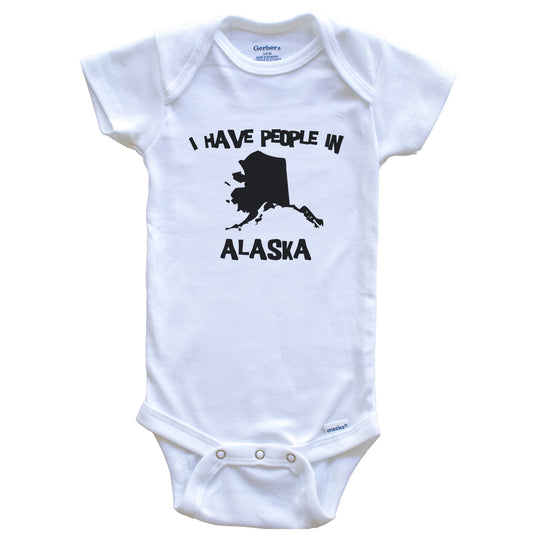 State Silhouette I Have People In Alaska Baby Bodysuit