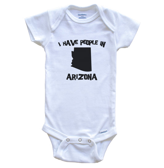 State Silhouette I Have People In Arizona Baby Bodysuit