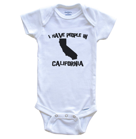 State Silhouette I Have People In California Baby Bodysuit