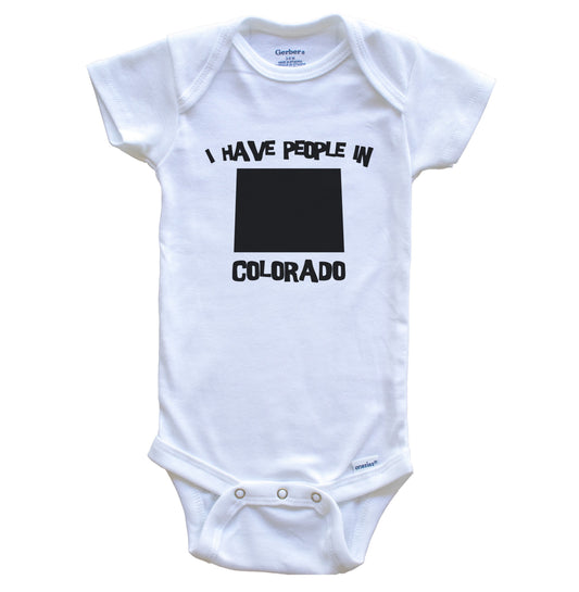 State Silhouette I Have People In Colorado Baby Bodysuit