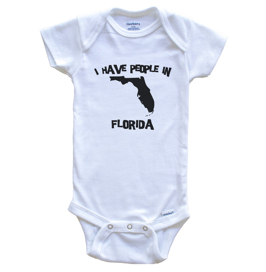 State Silhouette I Have People In Florida Baby Bodysuit