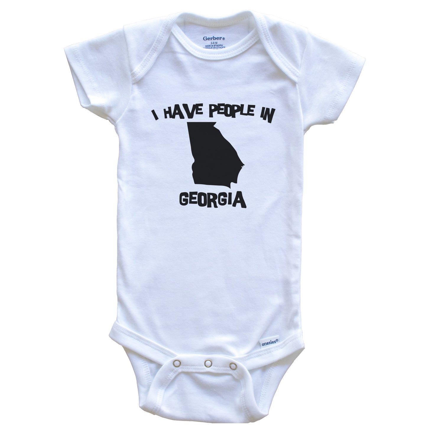 State Silhouette I Have People In Georgia Baby Bodysuit