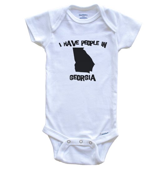 State Silhouette I Have People In Georgia Baby Bodysuit