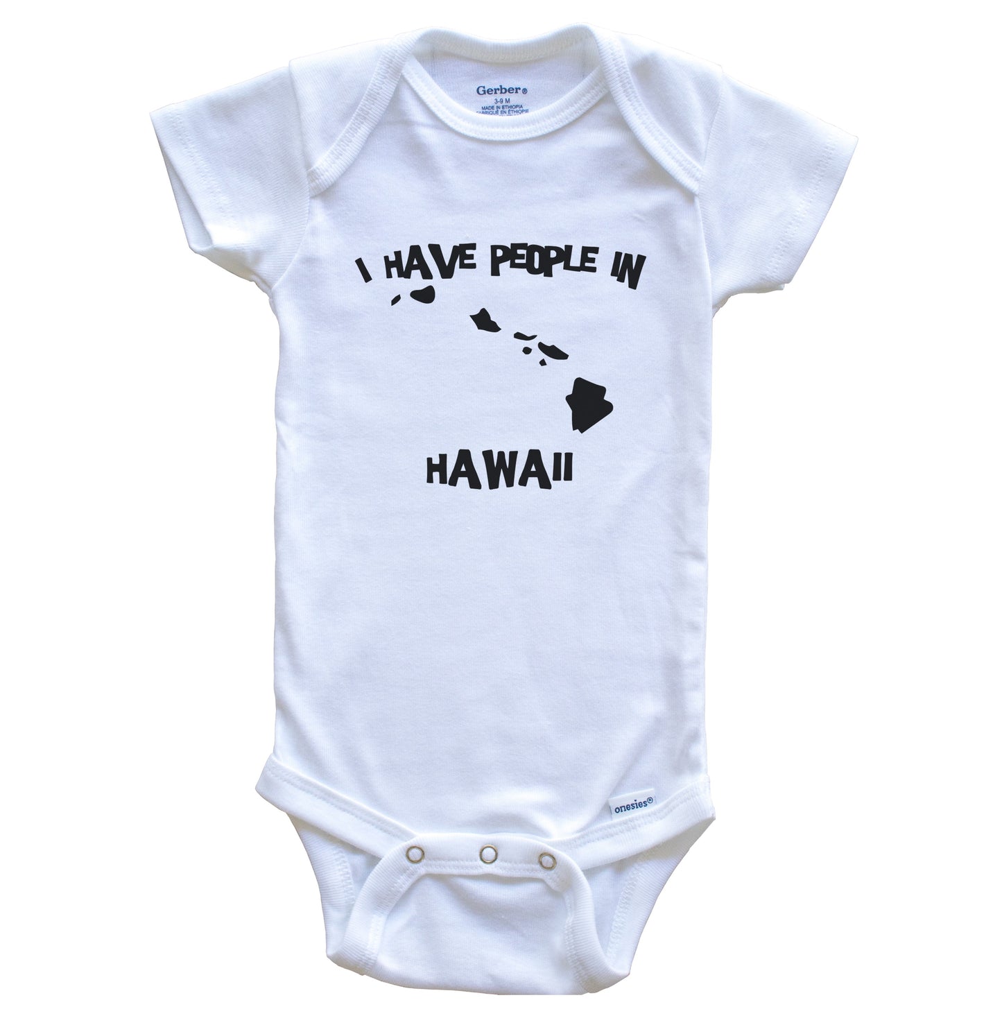 State Silhouette I Have People In Hawaii Baby Bodysuit