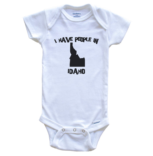 State Silhouette I Have People In Idaho Baby Bodysuit