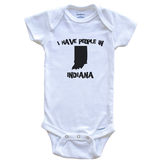 State Silhouette I Have People In Indiana Baby Bodysuit