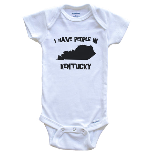 State Silhouette I Have People In Kentucky Baby Bodysuit