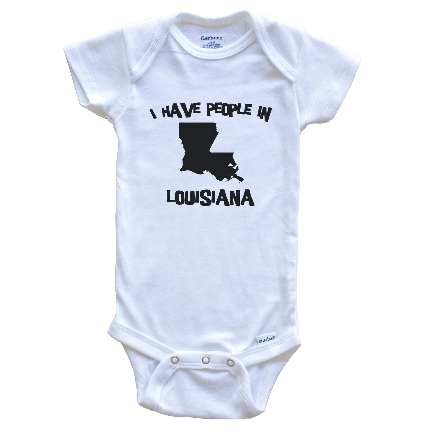 State Silhouette I Have People In Louisiana Baby Bodysuit