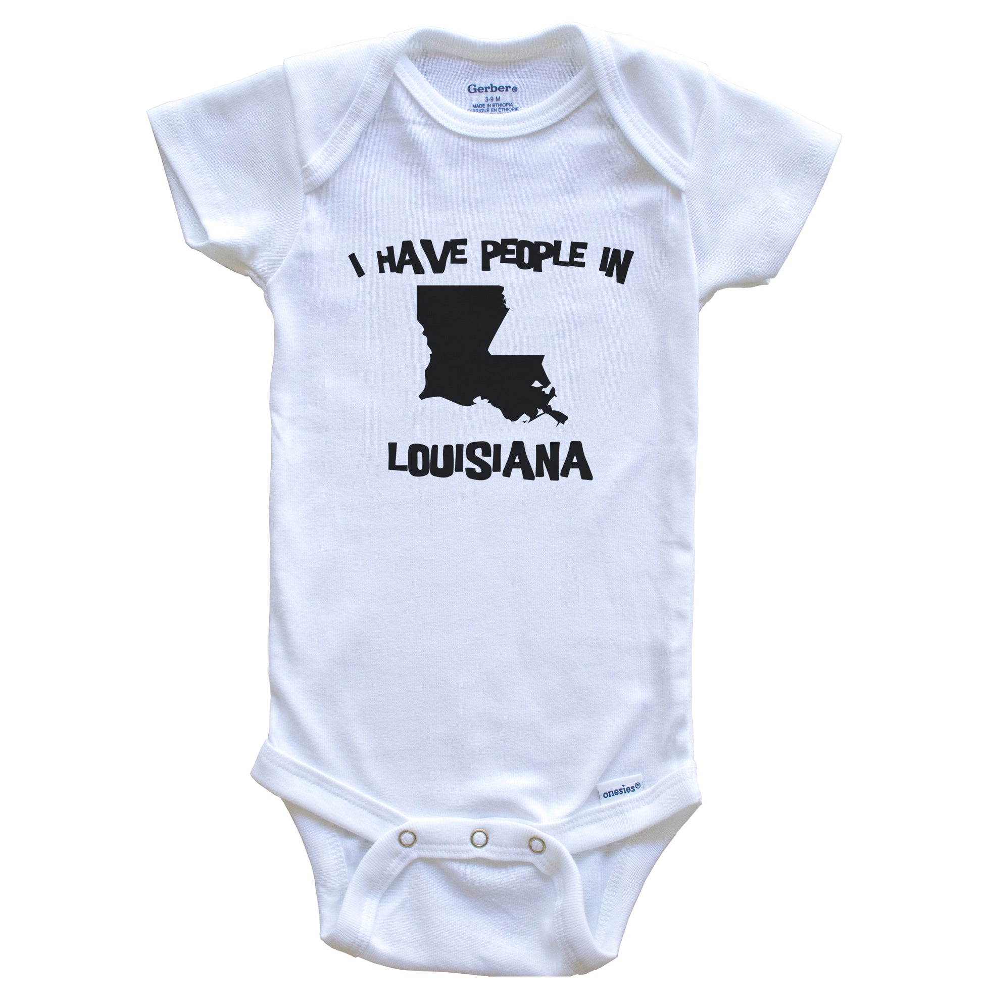 State Silhouette I Have People In Louisiana Baby Bodysuit