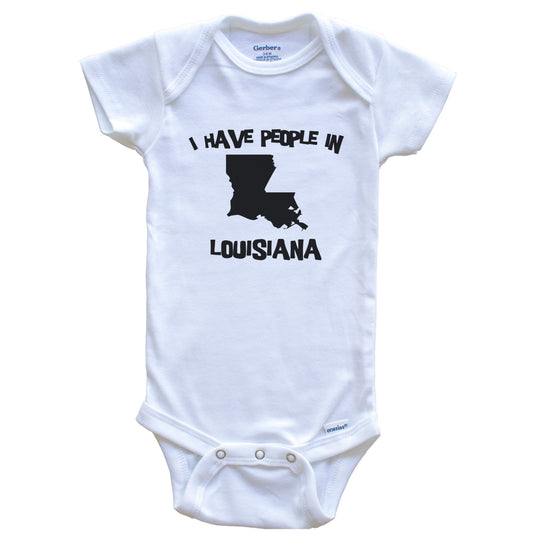 State Silhouette I Have People In Louisiana Baby Bodysuit