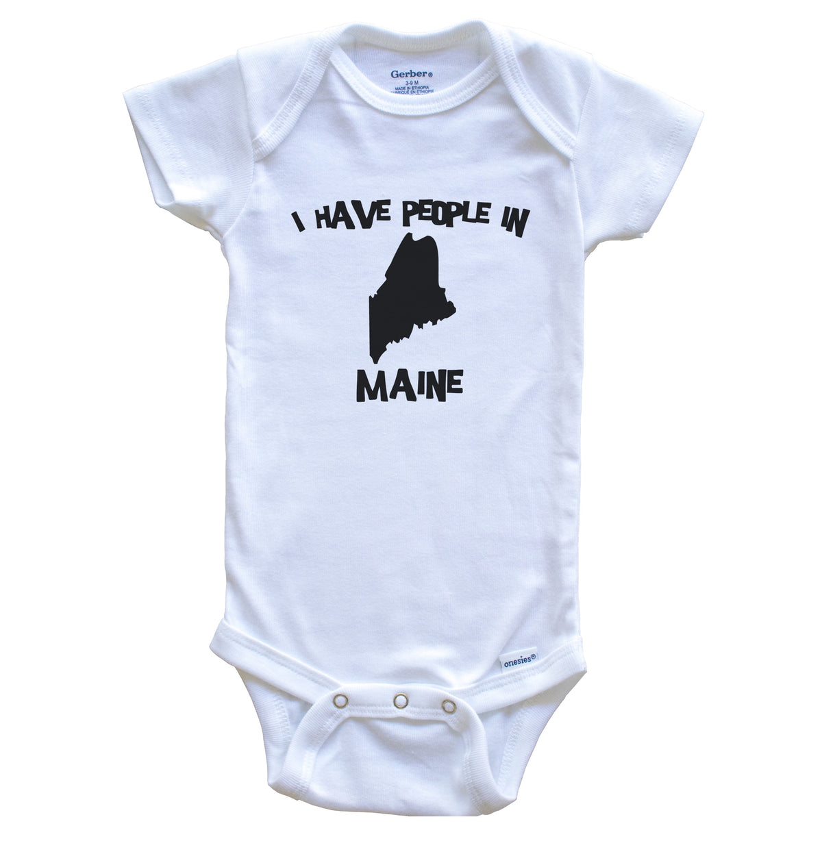 State Silhouette I Have People In Maine Baby Bodysuit