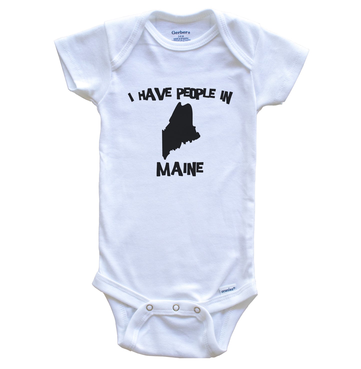 State Silhouette I Have People In Maine Baby Bodysuit