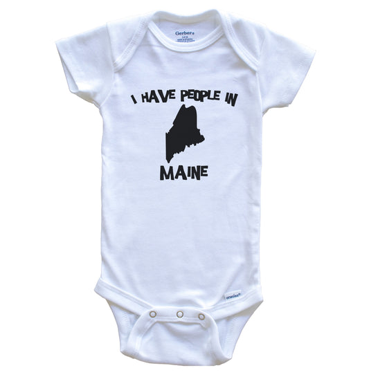 State Silhouette I Have People In Maine Baby Bodysuit