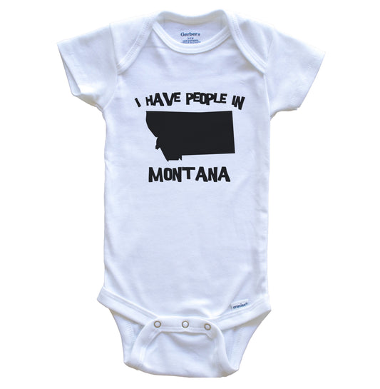 State Silhouette I Have People In Montana Baby Bodysuit