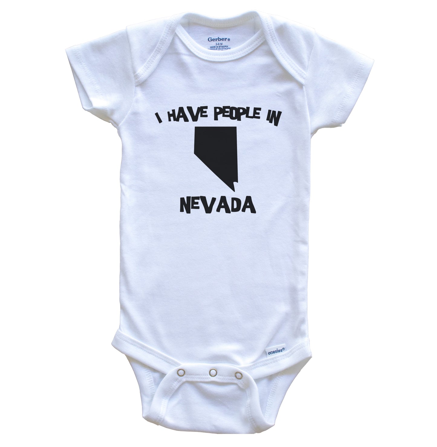 State Silhouette I Have People In Nevada Baby Bodysuit