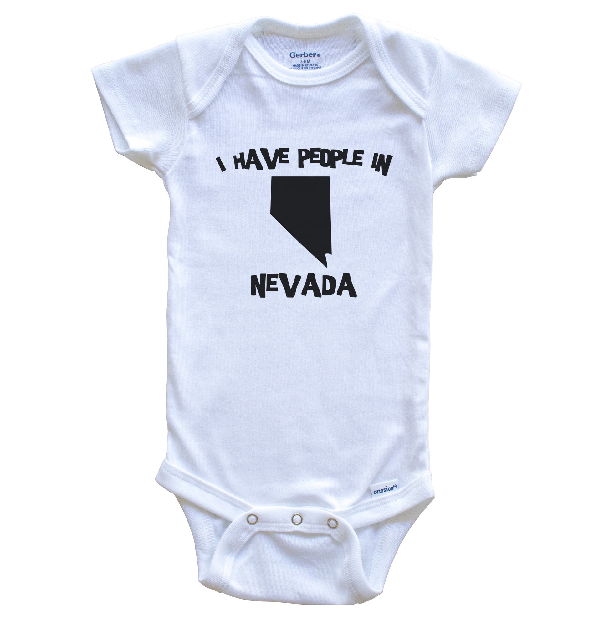 State Silhouette I Have People In Nevada Baby Bodysuit