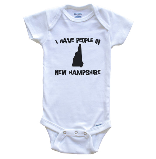State Silhouette I Have People In New Hampshire Baby Bodysuit
