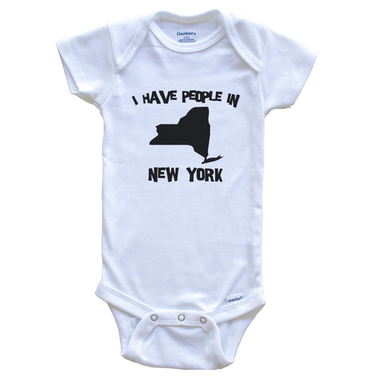 State Silhouette I Have People In New York Baby Bodysuit