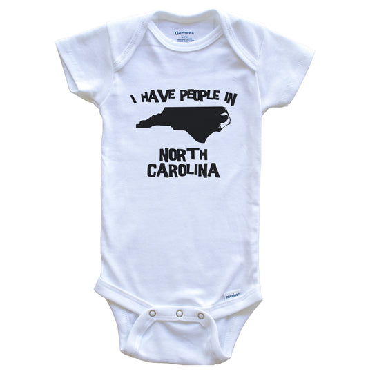 State Silhouette I Have People In North Carolina Baby Bodysuit