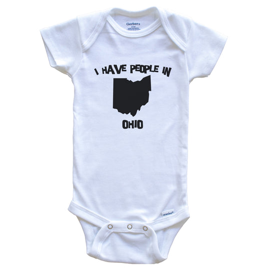State Silhouette I Have People In Ohio Baby Bodysuit