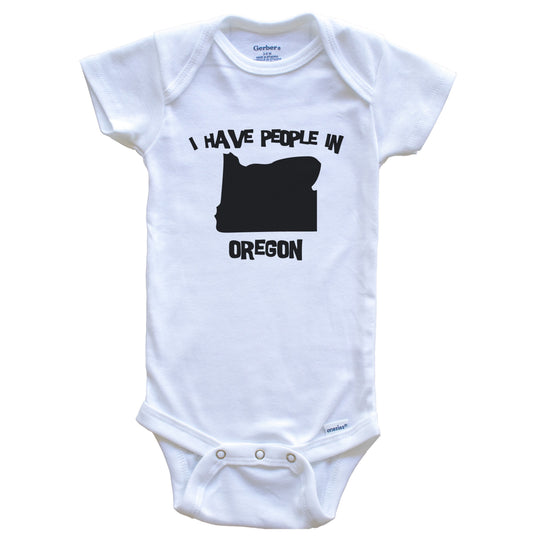State Silhouette I Have People In Oregon Baby Bodysuit