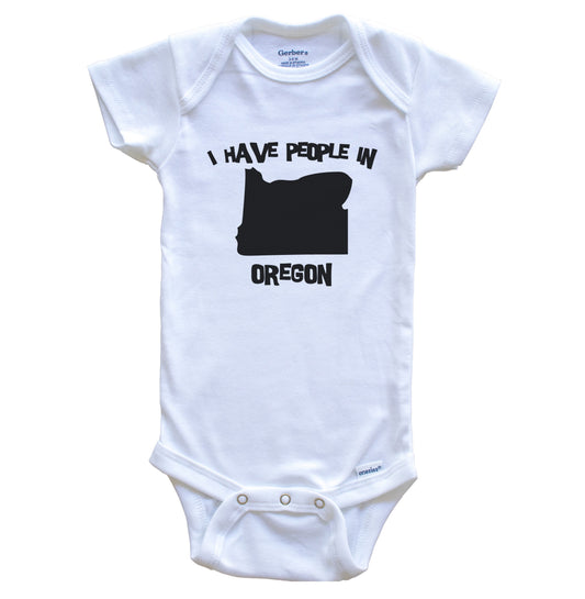 State Silhouette I Have People In Oregon Baby Bodysuit