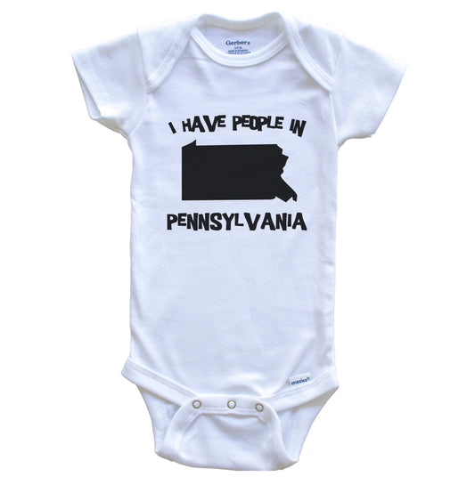 State Silhouette I Have People In Pennsylvania Baby Bodysuit