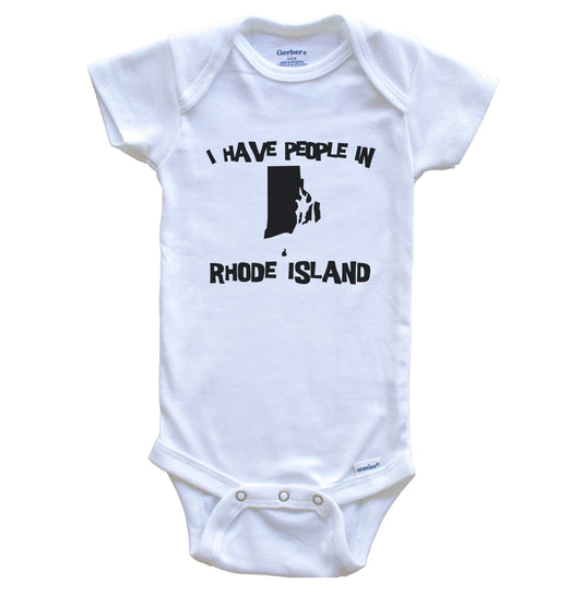 State Silhouette I Have People In Rhode Island Baby Bodysuit