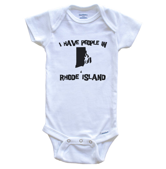 State Silhouette I Have People In Rhode Island Baby Bodysuit