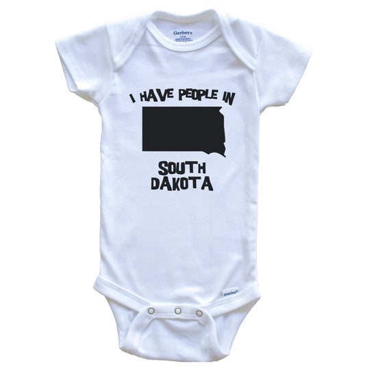 State Silhouette I Have People In South Dakota Baby Bodysuit