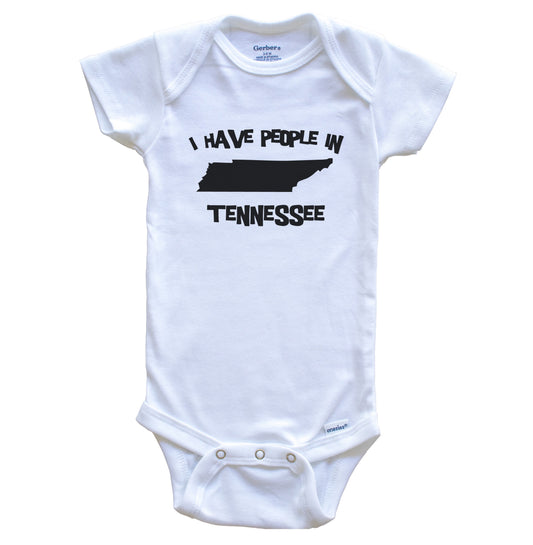 State Silhouette I Have People In Tennessee Baby Bodysuit