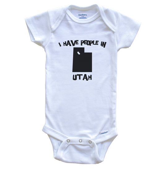 State Silhouette I Have People In Utah Baby Bodysuit