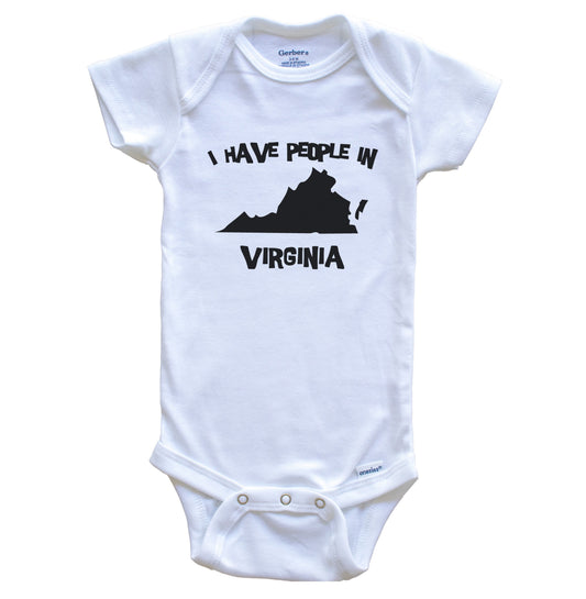 State Silhouette I Have People In Virginia Baby Bodysuit