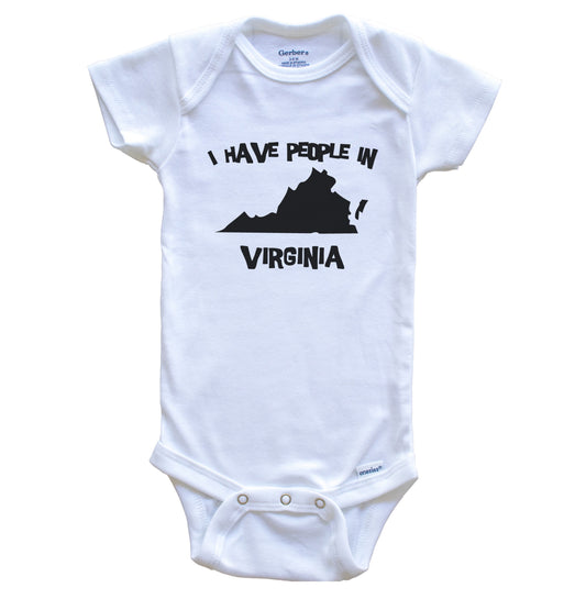 State Silhouette I Have People In Virginia Baby Bodysuit