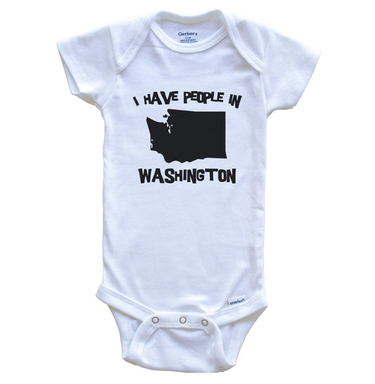 State Silhouette I Have People In Washington Baby Bodysuit