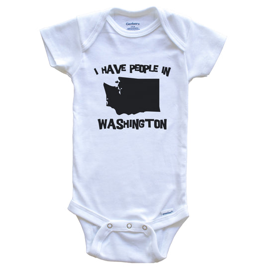 State Silhouette I Have People In Washington Baby Bodysuit