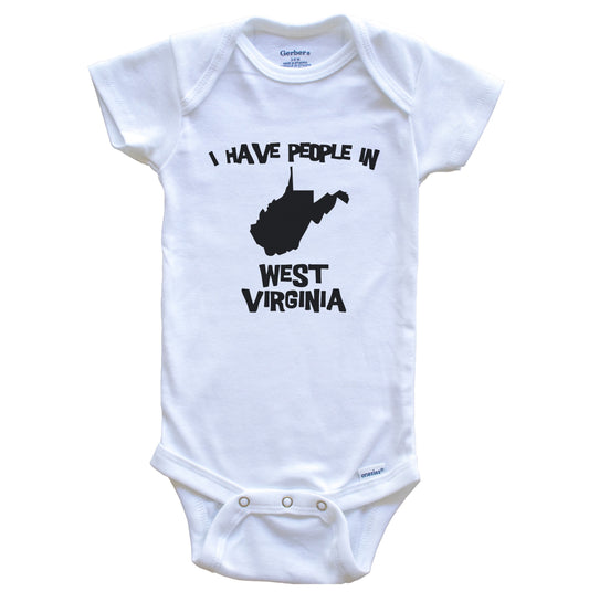 State Silhouette I Have People In West Virginia Baby Bodysuit