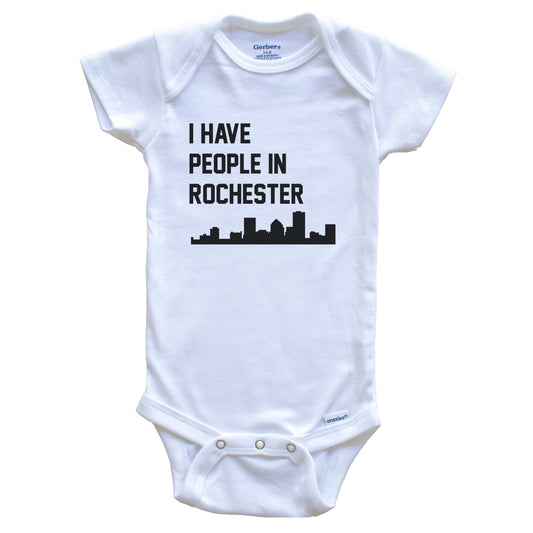 I Have People In Rochester New York Skyline Baby Bodysuit