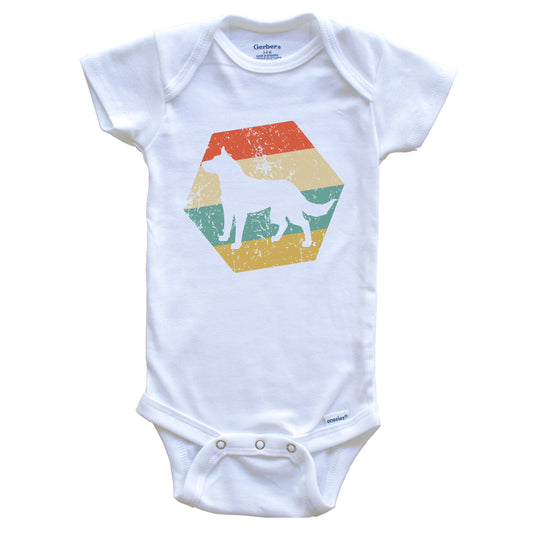 Australian Cattle Dog Breed Retro Distressed Hexagon Baby Bodysuit