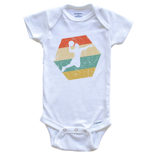 Basketball Player Retro Distressed Hexagon Dunk Baby Bodysuit