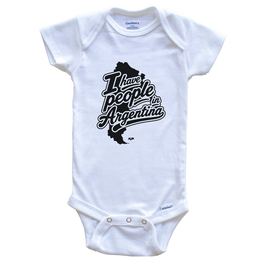 I Have People In Argentina Country Silhouette Baby Bodysuit