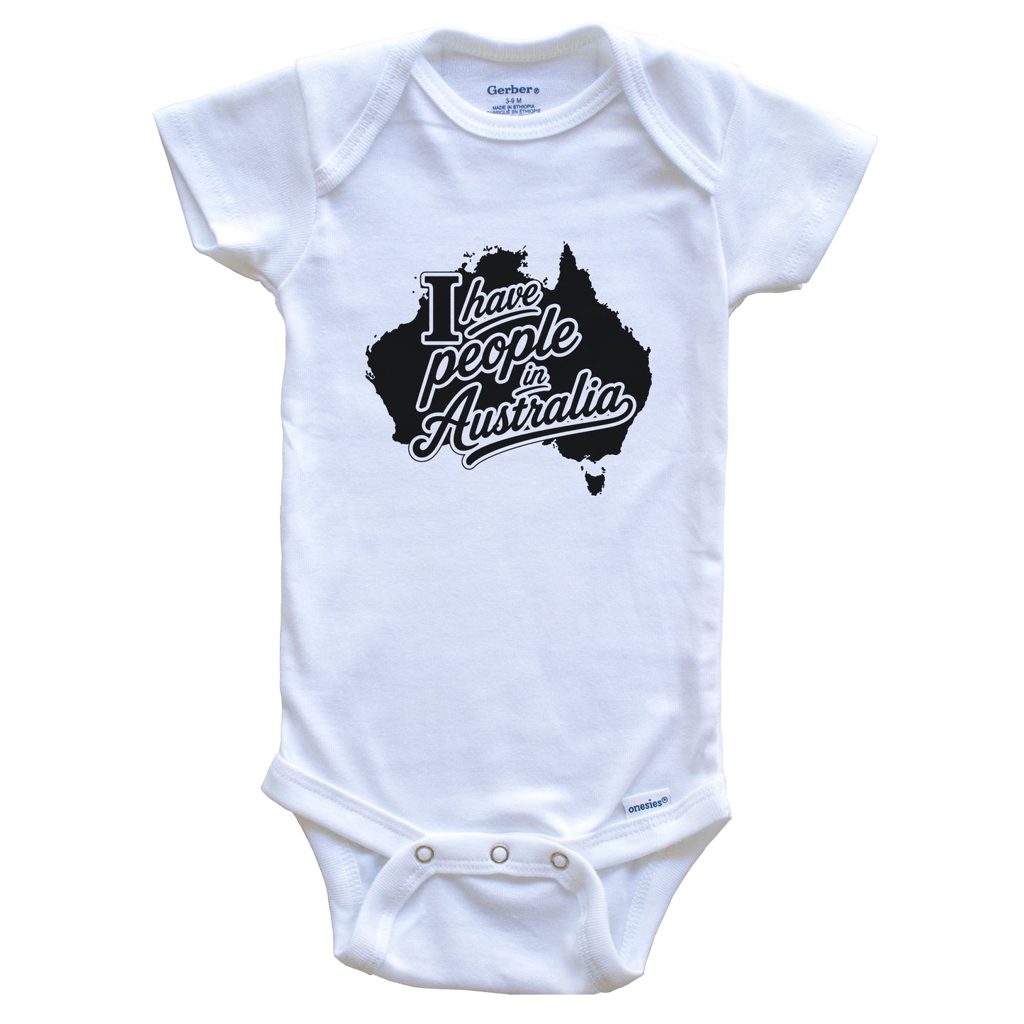 I Have People In Australia Country Silhouette Baby Bodysuit